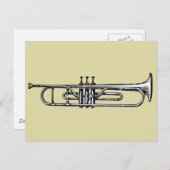Trumpet Postkarte (Vorne/Hinten)