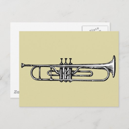 Trumpet Postkarte (Vorne/Hinten)