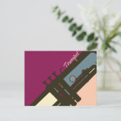 Trumpet Postkarte (Stehend Vorderseite)