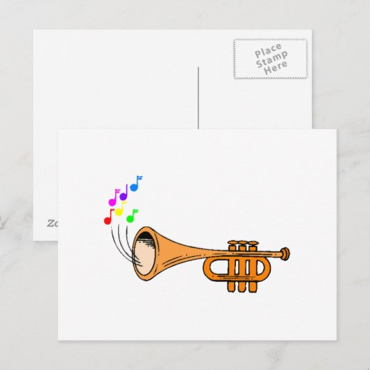 Trumpet Postkarte (Vorne/Hinten)