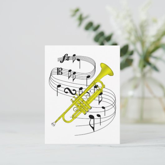 Trumpet Postkarte (Stehend Vorderseite)