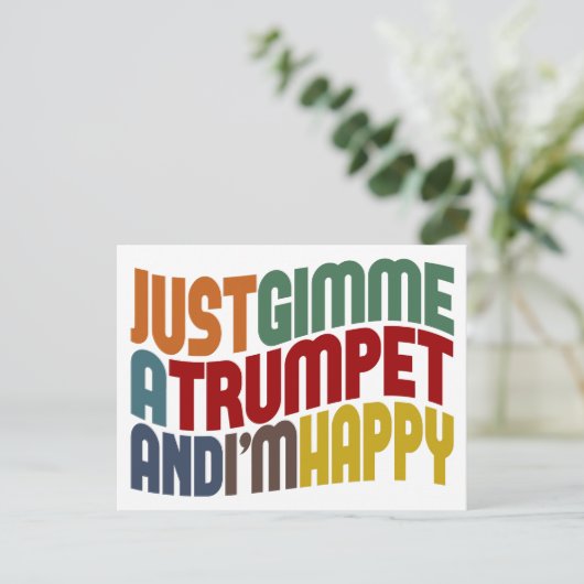 Trumpet Postkarte (Stehend Vorderseite)
