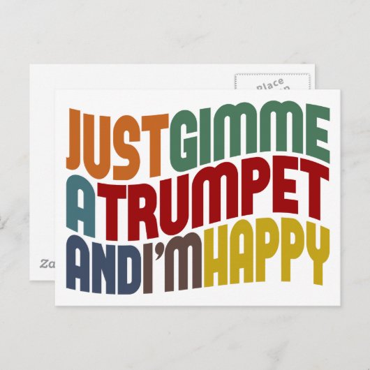 Trumpet Postkarte (Vorne/Hinten)