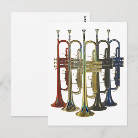 Trumpet Postkarte (Vorne/Hinten)