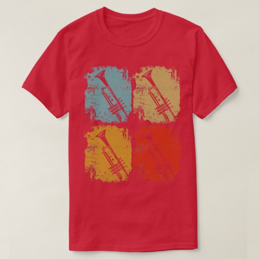 Trumpet Retro Design Funny T-Shirt (Design vorne)