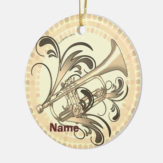 Trumpet Rhythm  Keramik Ornament (Links)