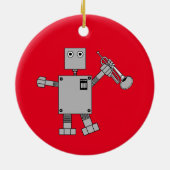 Trumpet Robot Keramik Ornament (Hinten)