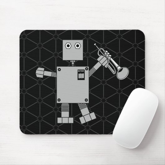 Trumpet Robot Mousepad (Mit Mouse)