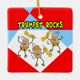 Trumpet Rocks Keramikornament