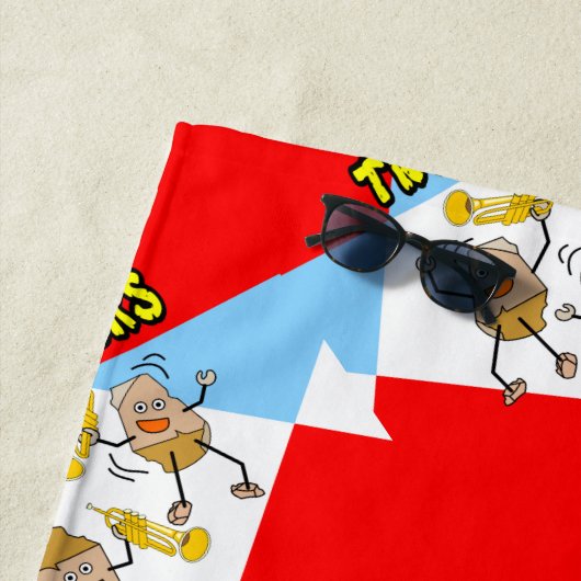 Trumpet Rocks Strandtuch (Beispiel)