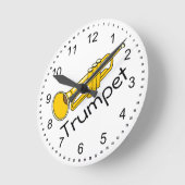 Trumpet Runde Wanduhr (Winkel)
