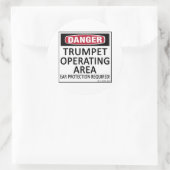 Trumpet Runder Aufkleber (Tasche)