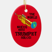 Trumpet Solos Keramik Ornament (Hinten)