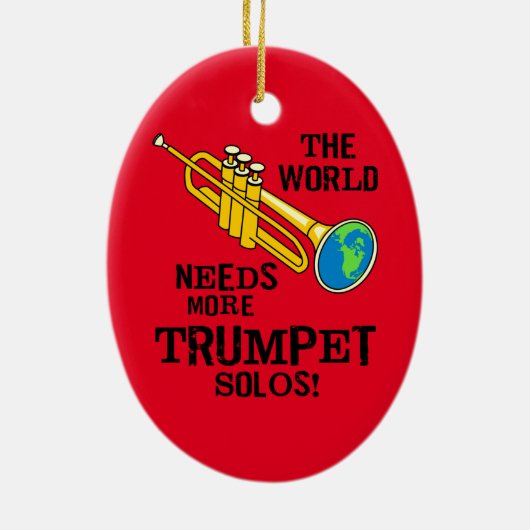 Trumpet Solos Keramik Ornament (Hinten)