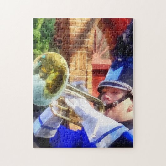 Trumpet-Spieler in der Marching-Band Puzzle (Vertikal)