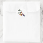 Trumpet Strampler Ruby Throated Hummingbird Runder Aufkleber (Tasche)