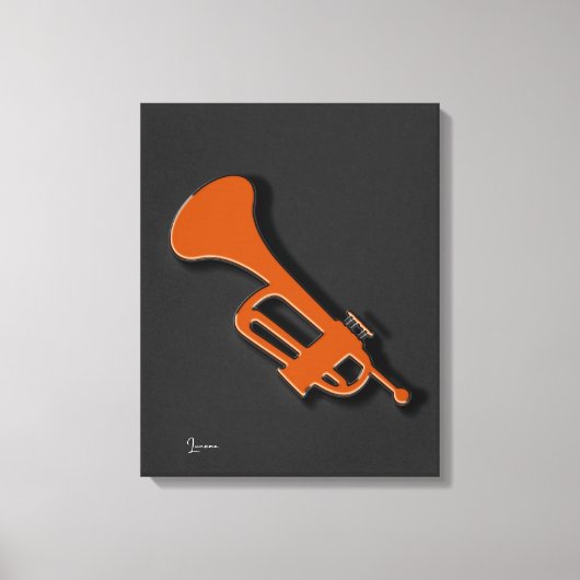 Trumpet Stretched Canvas Print Leinwanddruck (Vorderseite)
