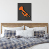 Trumpet Stretched Canvas Print Leinwanddruck (Insitu (Schlafzimmer))