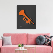 Trumpet Stretched Canvas Print Leinwanddruck (Insitu (Wohnzimmer))