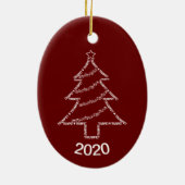 Trumpet Text Weihnachtsbaum Keramik Ornament (Hinten)