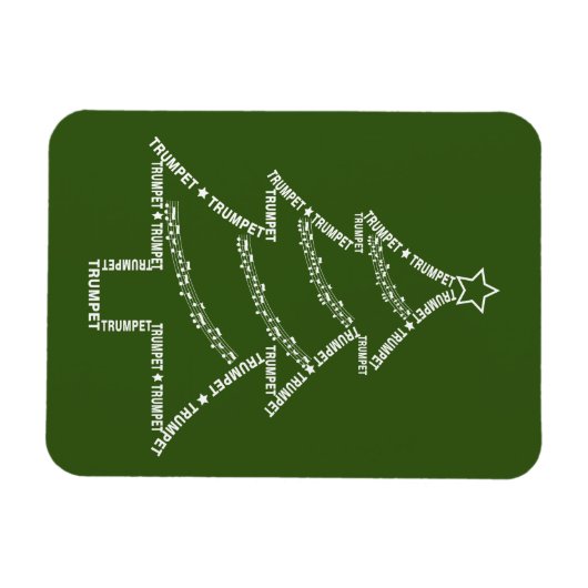 Trumpet Text Weihnachtsbaum Magnet (Horizontal)