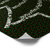 Trumpet Text Weihnachtsbaum Poster (Ecke)