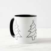 Trumpet Text Weihnachtsbaum Tasse (Vorderseite Links)