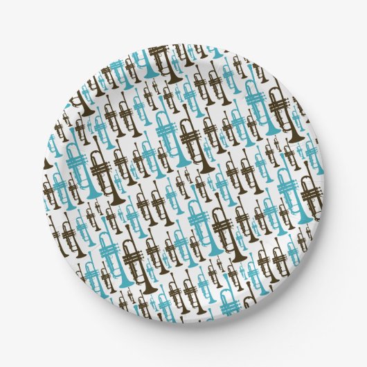 Trumpet Themed Pappteller (Vorderseite)