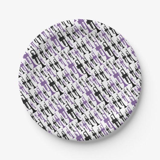 Trumpet Themed Pappteller (Vorderseite)