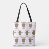 Trumpet Tribe Brown Cat Pattern Tasche (Rückseite)