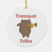 Trumpet Tribe Brown Cat Pink Keramik Ornament (Vorne)