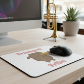 Trumpet Tribe Brown Cat Pink Mousepad