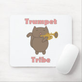 Trumpet Tribe Brown Cat Pink Mousepad (Mit Mouse)