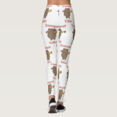 Trumpet Tribe Brown Cat Pink Pattern Leggings (Rückseite)