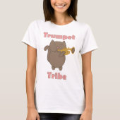 Trumpet Tribe Brown Cat Pink T-Shirt (Vorderseite)