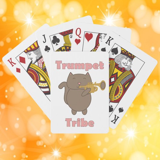 Trumpet Tribe Brown Cat Spielkarten