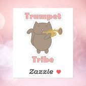 Trumpet Tribe Cat Music Aufkleber