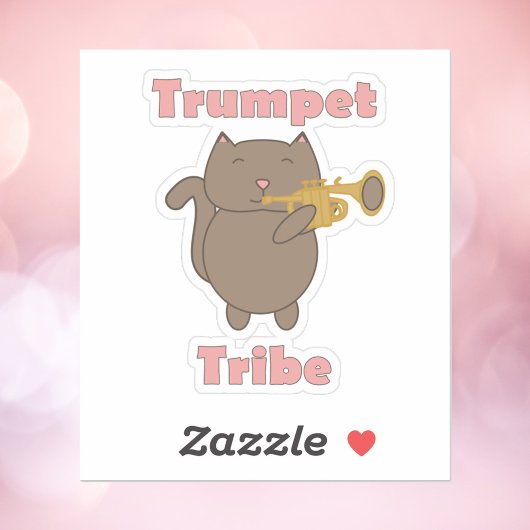 Trumpet Tribe Cat Music Aufkleber