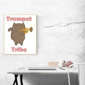 Trumpet Tribe Cute Cat Music Poster