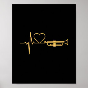 Trumpet - Trumpet-Herzschlaggeschenk Poster