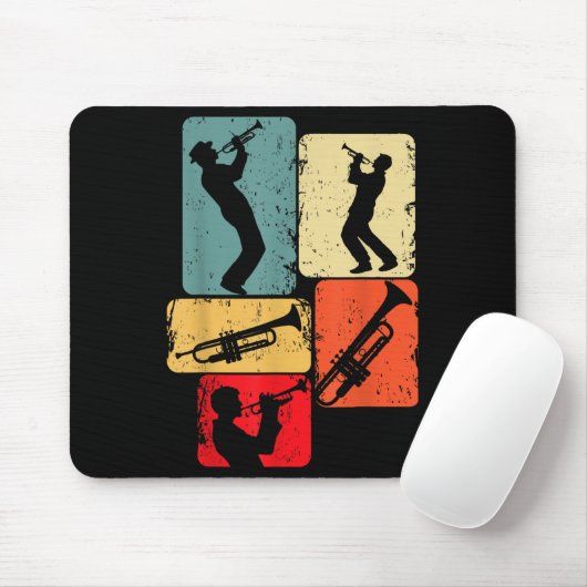 Trumpet Trumpeter Jazz Musician Boys Men  Mousepad (Mit Mouse)
