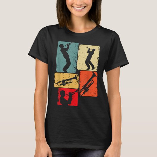 Trumpet Trumpeter Jazz Musician Boys Men T-Shirt (Vorderseite)