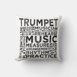 Trumpet Typografie Kissen