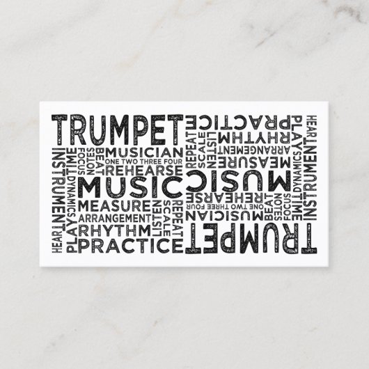 Trumpet Typografie Visitenkarte (Vorderseite)