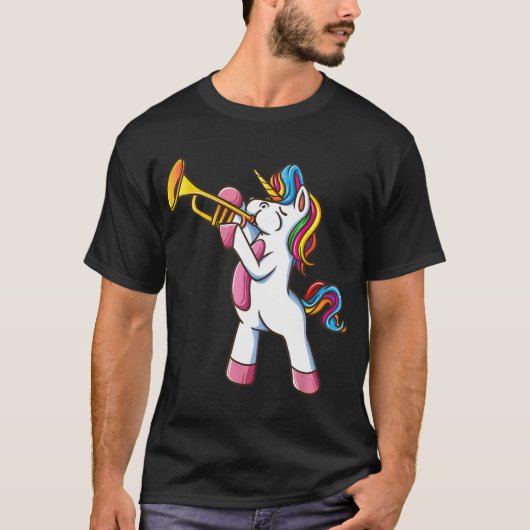 Trumpet Unicorn Marching Band And Jazz Player Gift T-Shirt (Vorderseite)