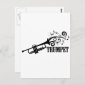 Trumpet Vector mit Wirbel Postkarte (Vorne/Hinten)