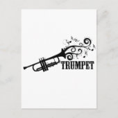 Trumpet Vector mit Wirbel Postkarte (Vorderseite)