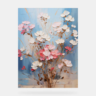 Trumpet Vine - Impasto Floral Acrylschild