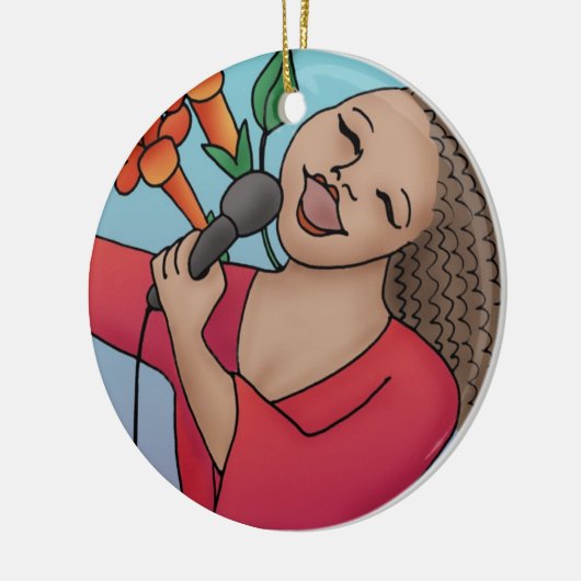 Trumpet Vine Singer Ornament (Links)