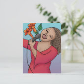 Trumpet Vine Singer Postkarte (Stehend Vorderseite)